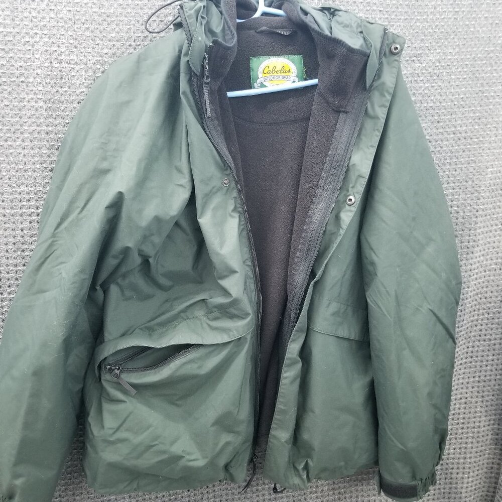 Cabela's Outdoor Gear Jacket Core-tex Green Liner Hood